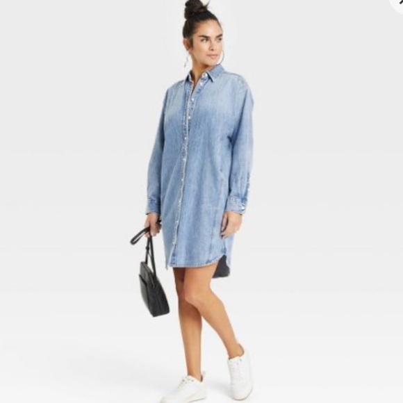 Universal Thread Blue Denim Mini Dress - Picture 8 of 10